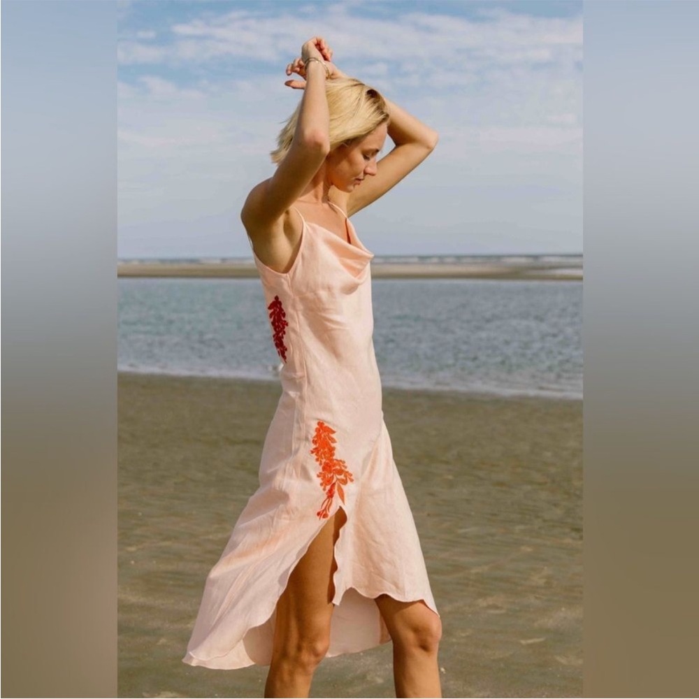 ▪️Fanm Mon Fiyet Linen Dress (Marassa Collection) Peach